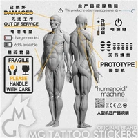 new punk tattoo temporary tattoos robot cosplay tattoo sticker lasting waterproof fake tattoo mechanical stickers tatouage gifts