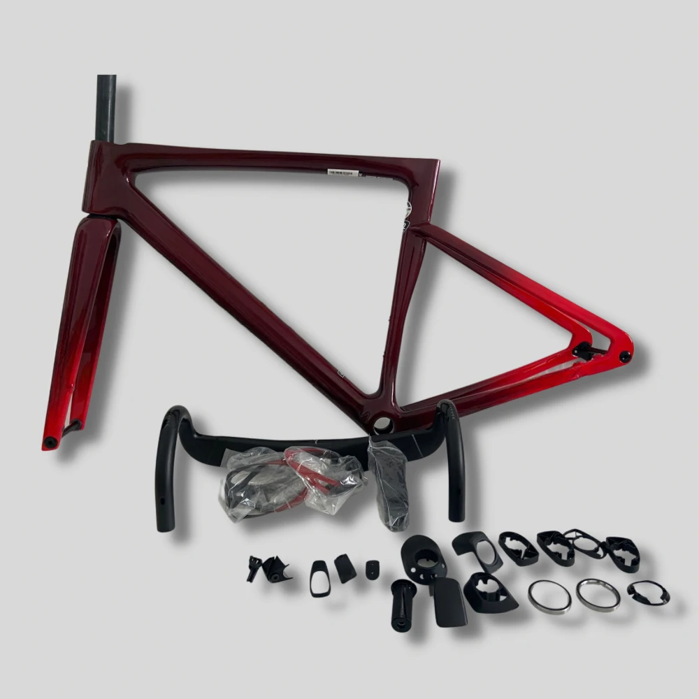 

Disc Brake SL7 Frameset UD Glossy Road Bike Carbon Frame with Handlebar+Stem BSA Size 44/46.5/49/52/54/56/58cm Available