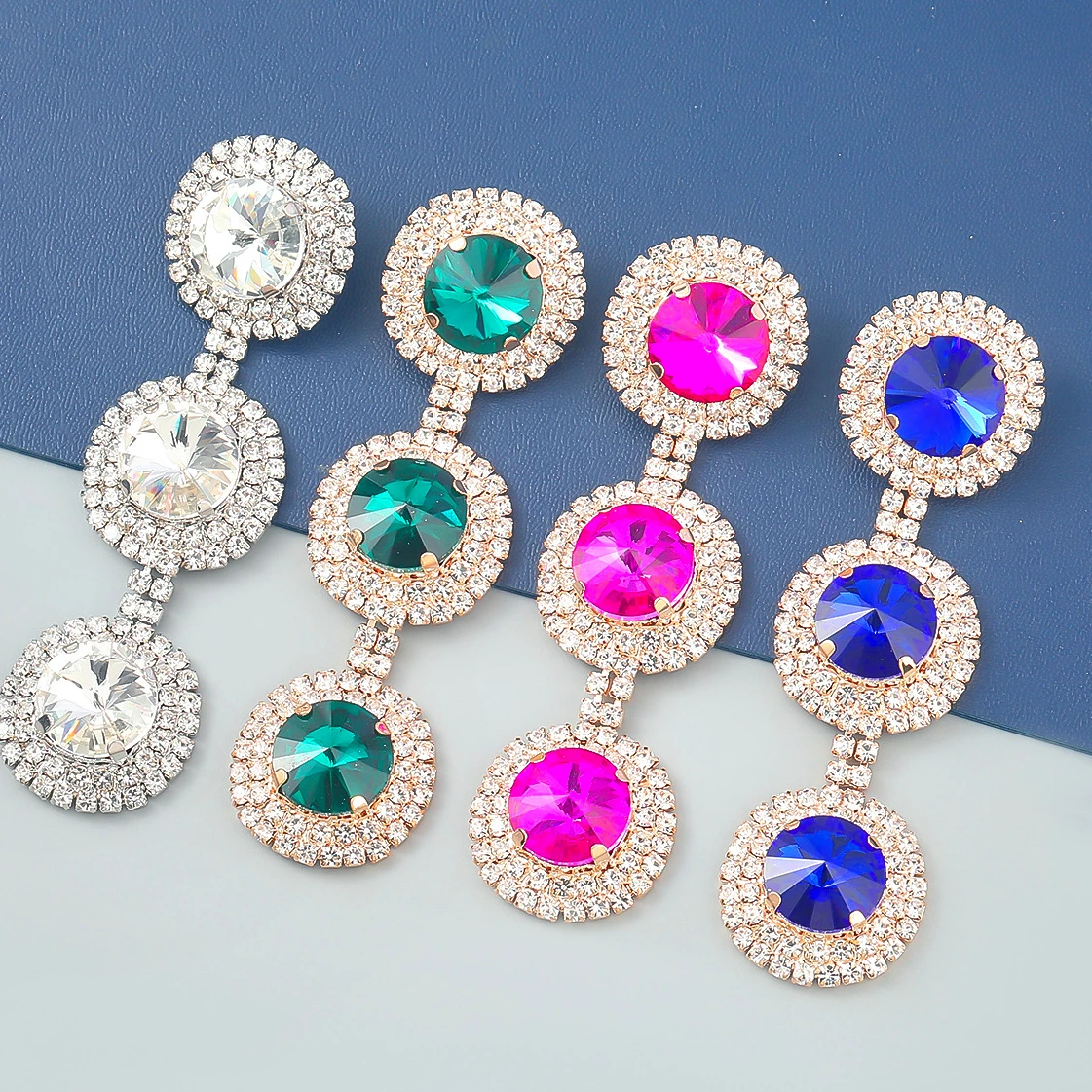 

2022 Multi-layer Round Geometric Dinner Earrings Wholesale