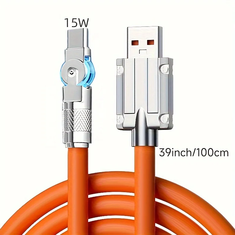 Кабель для зарядки вращающийся на 180 ° с Type C CPD 120 Вт кабель Android Vivo Sumsung