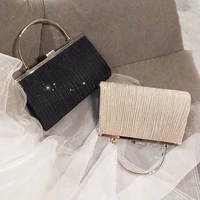 woman wedding handbag black evening clutch with handle fast shipping small ceremony bags party purses for women