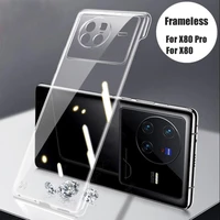 for vivo x80 pro hd transparent frameless case for vivo x80 hard pc protective cover for vivo x80 pro 5g ultra slim phone cover