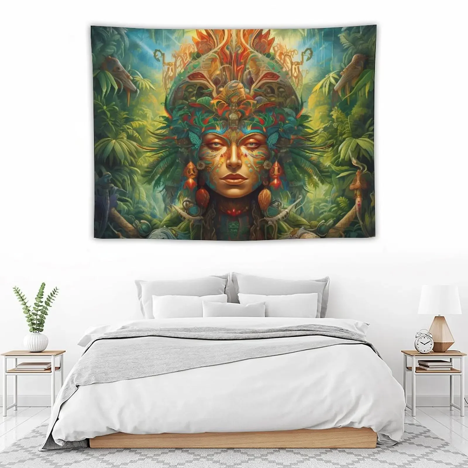 Настенный гобелен с изображением священной аяуаски настенное украшение для