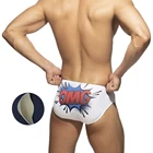 Мужские плавки с заниженной талией, модные пикантные трусы-бикини с принтом, трусы для пляжа и серфинга, 2022
