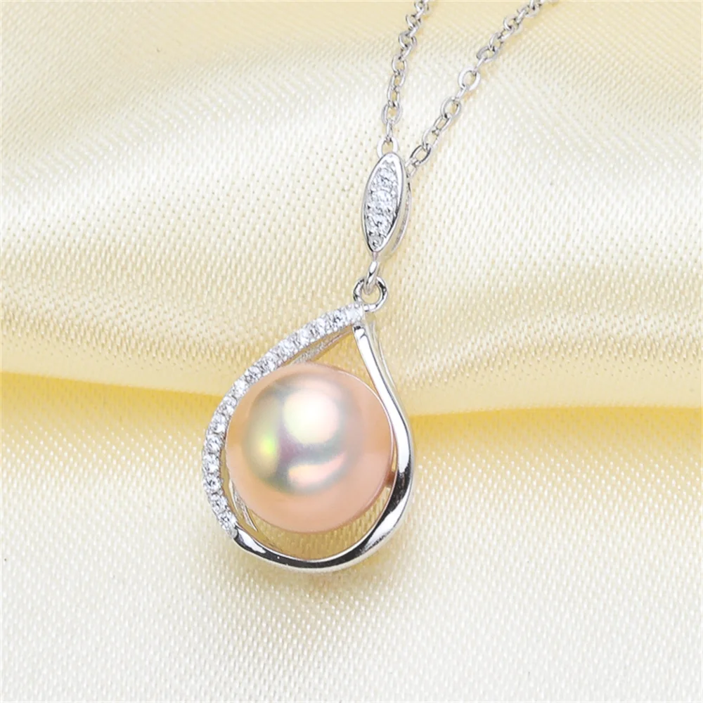 

S925 Sterling Silver Pearl Pendant Mountings, Charm Findings, Pendant Settings Jewelry Parts Fittings Women Accessories