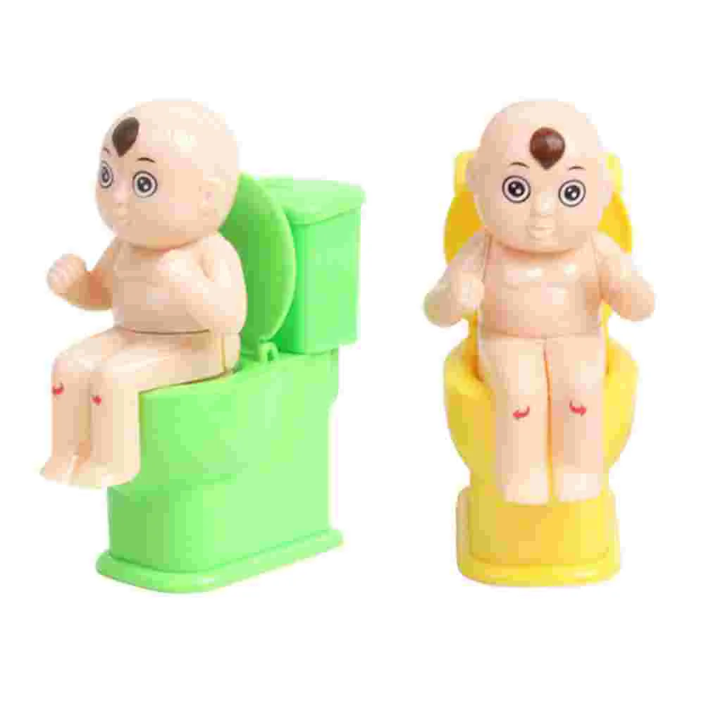 

2 Pcs Toilet Mini Gifts Water Squirting Toy Prank Assembled Trick Prop Plastic Kids Plaything Closestool Child Spray