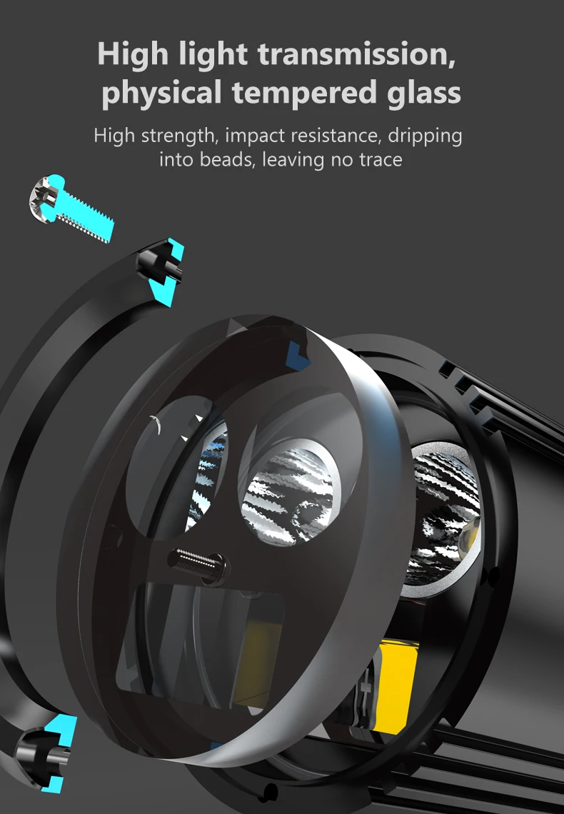 Фара мотоциклетная светодиодная KD50 12 В 12000 лм