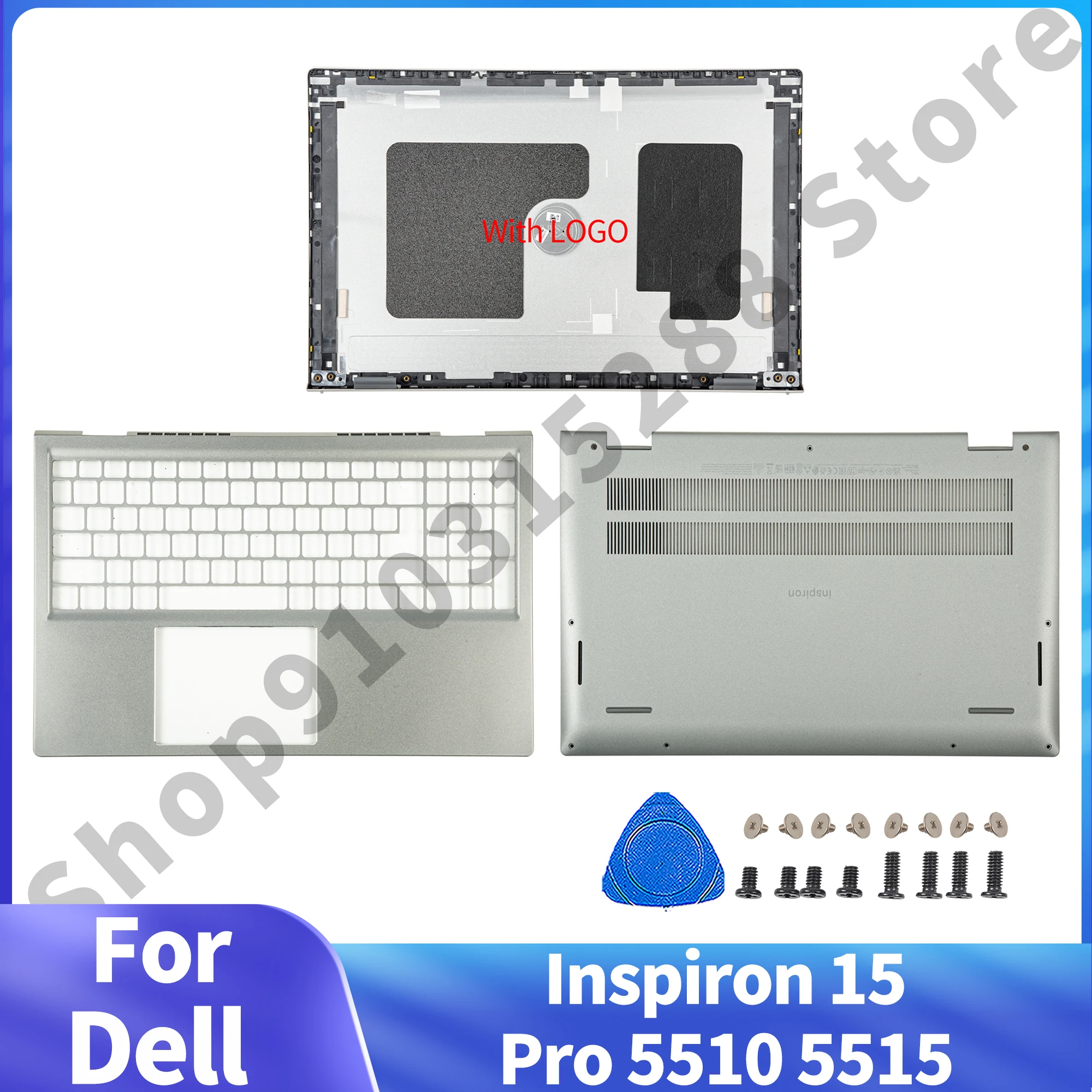 

Новинка, корпус для ноутбука, внешняя деталь для Dell Inspiron 15 Pro 5510 5515, алюминиевая задняя крышка с ЖК-дисплеем, металлическая подставка для рук, задняя крышка, цвет серый