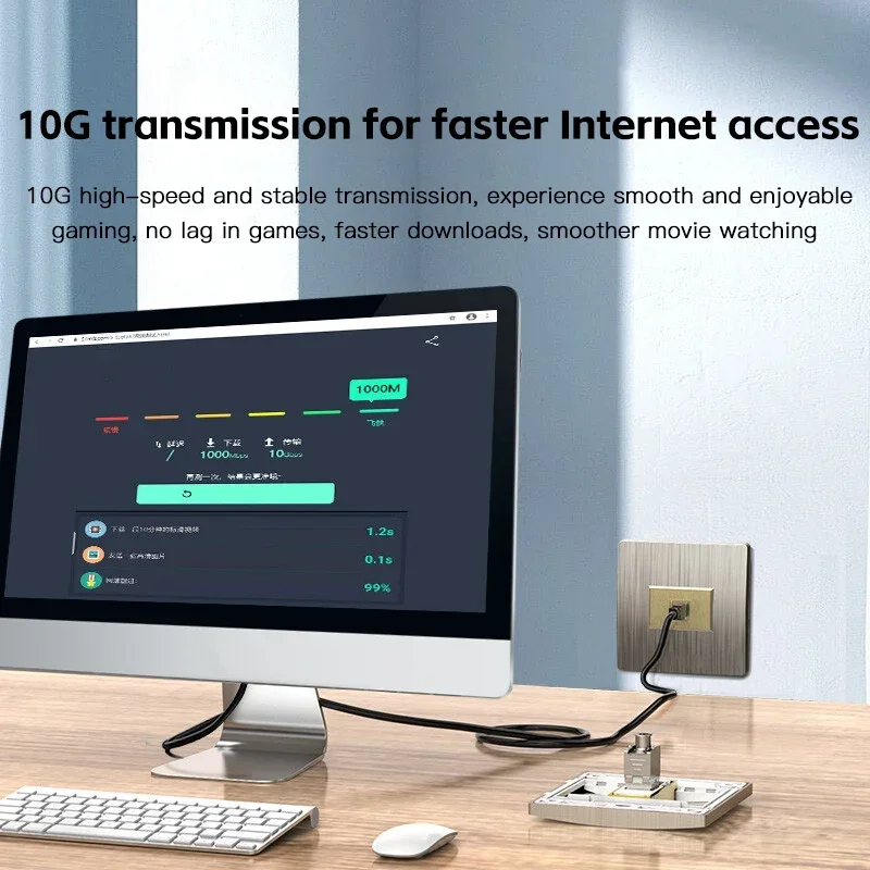 CAT6A CAT7 RJ45 Keystone экранированный слот FTP цинковый сплав модульный соединитель