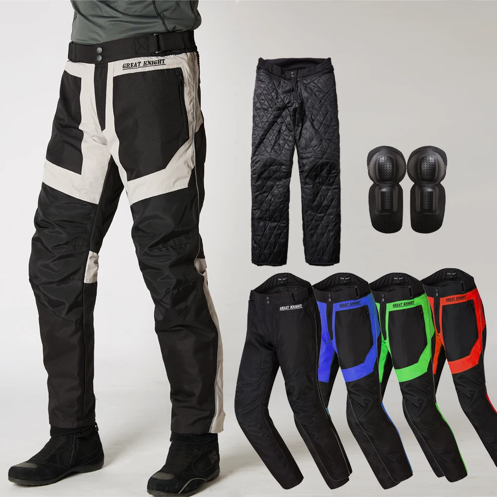 

Autumn and winter Wind-proof trousers for motorcycles wind-resistant male thermal pantsdetachable trousers for motorcycles