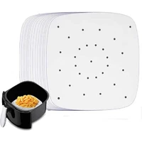 100pcs 789 inch air fryer liners square air fryer paper disposable baking sheets perforated parchment papers steamer mat