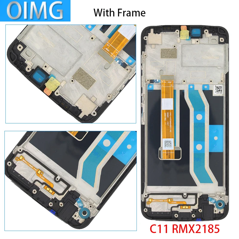 Фото Для OPPO Realme C11 2021 Оригинальный ЖК-дисплей с рамкой сенсорный экран панель дигитайзер Запасные части RMX2185 RMX3231 №3