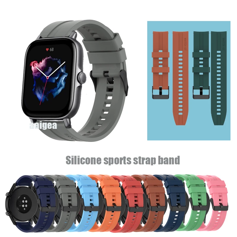 

Для Huami Amazfit GTS3 GTS 2e GTS2 mini 20 мм 22 мм силиконовый ремешок спортивный сменный Браслет