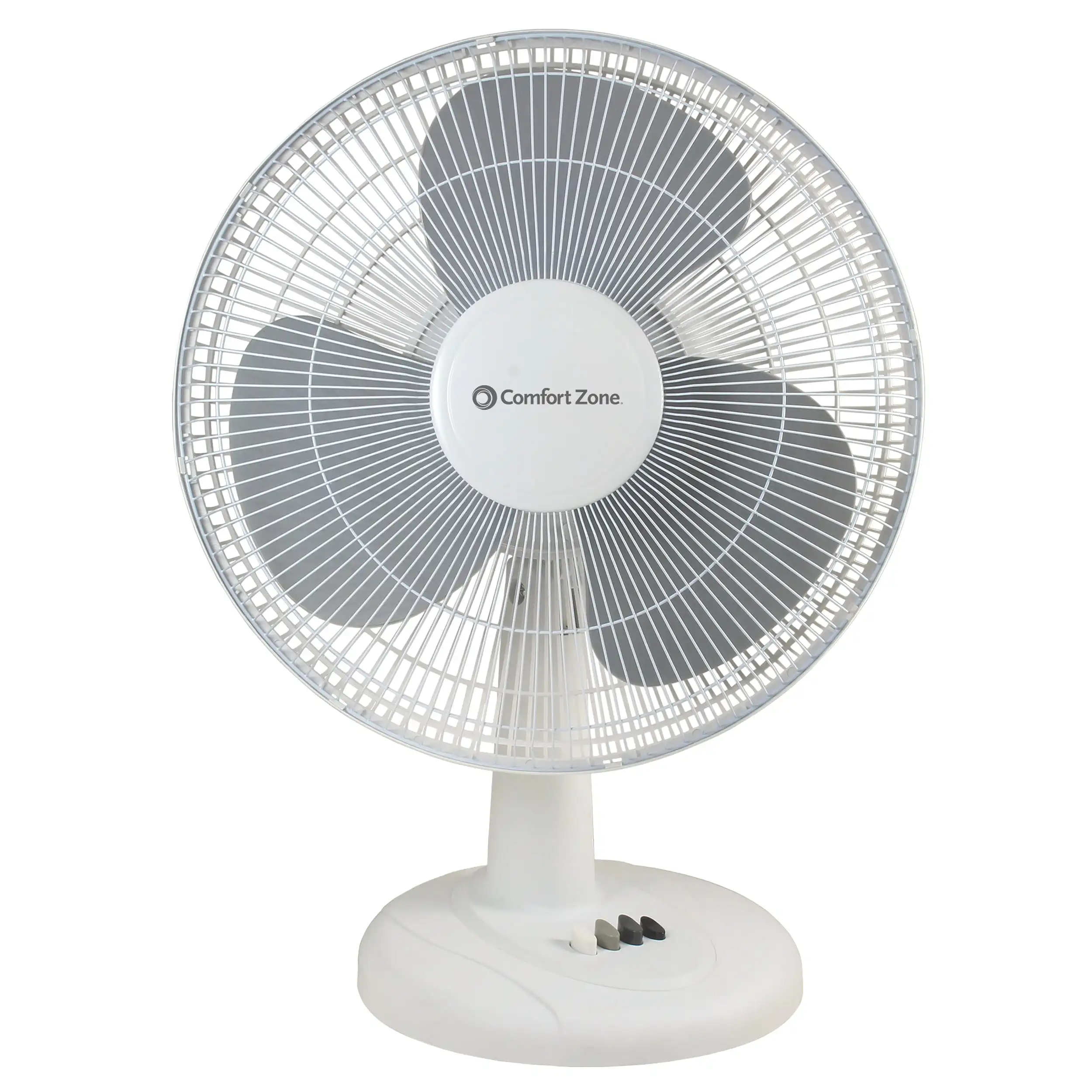 

16" 3-Speed Oscillating Table Fan with Adjustable Tilt, White