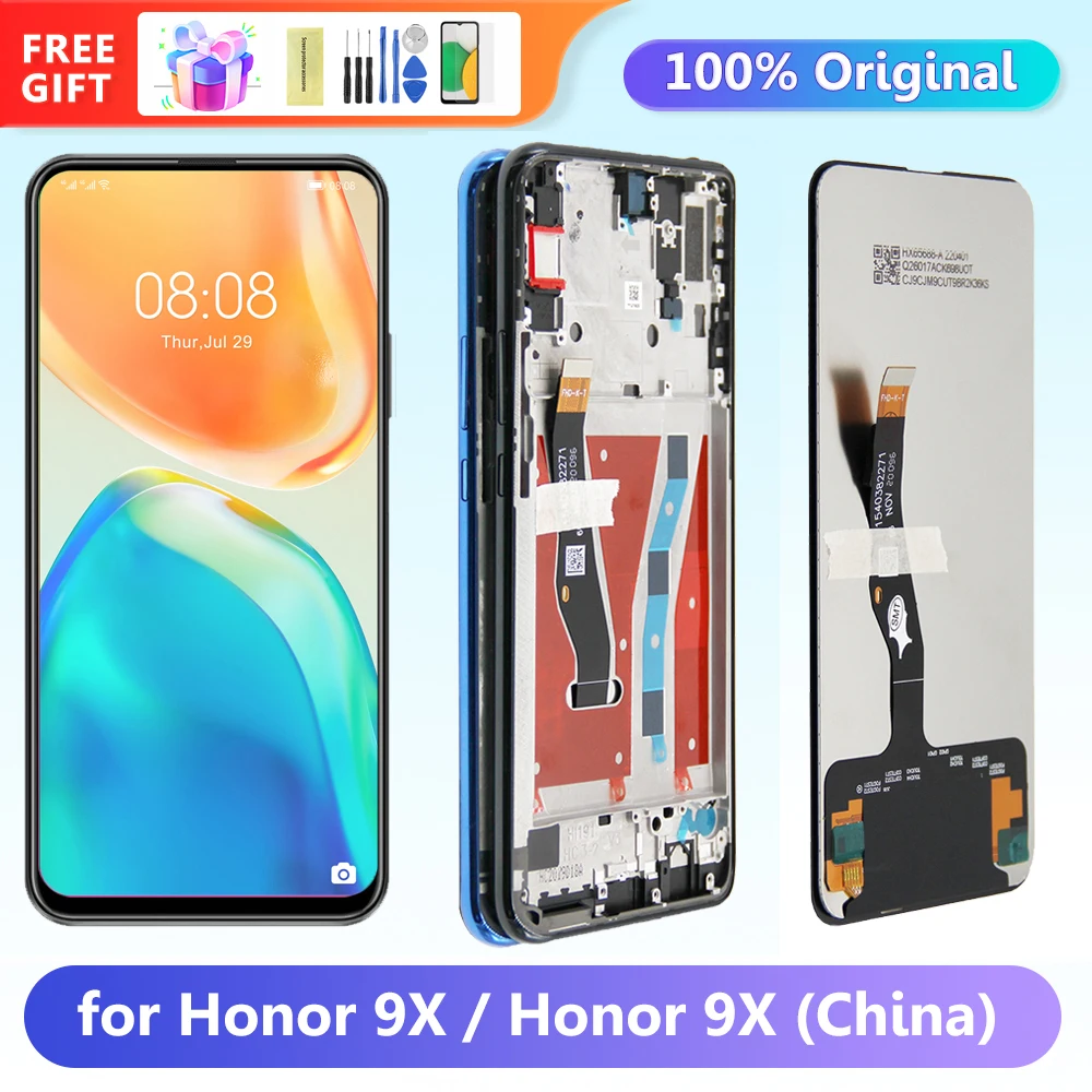 Экран для Honor 9X (глобальная версия) цифровой сенсорный ЖК-дисплей с рамкой для Honor 9X (Китай)