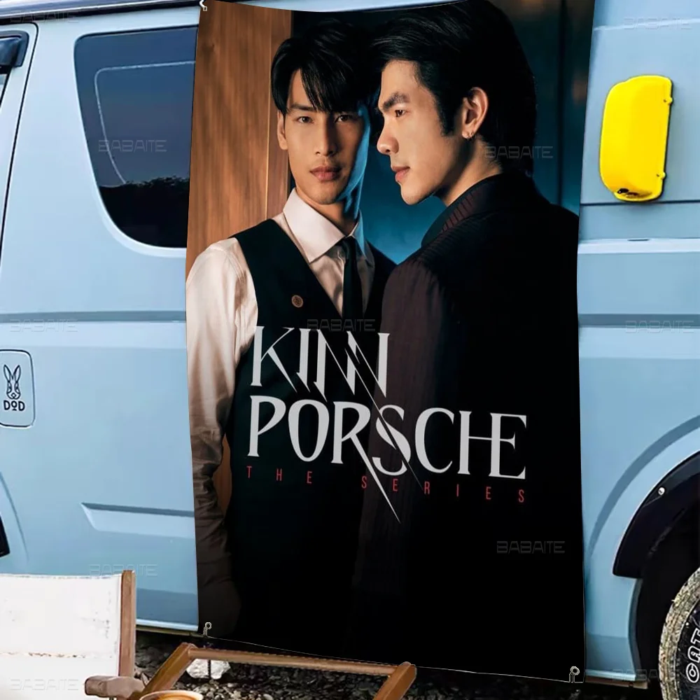 KinnPorsche The Series Movie Cartoon Flag Art Science Fiction Room Home Decor Wall Hanging Banner