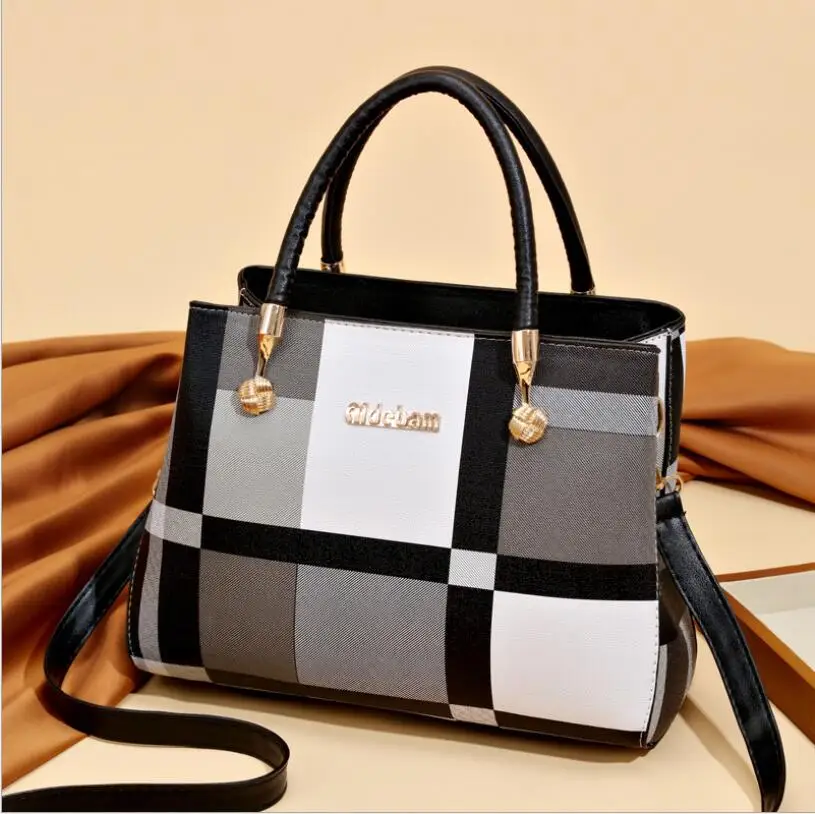 

Womens Handbag Fashion High Quality Luxury Women's Bag Plaid Printed Women Bag Women's Crossbody Bag Tote Big Bag Elegant