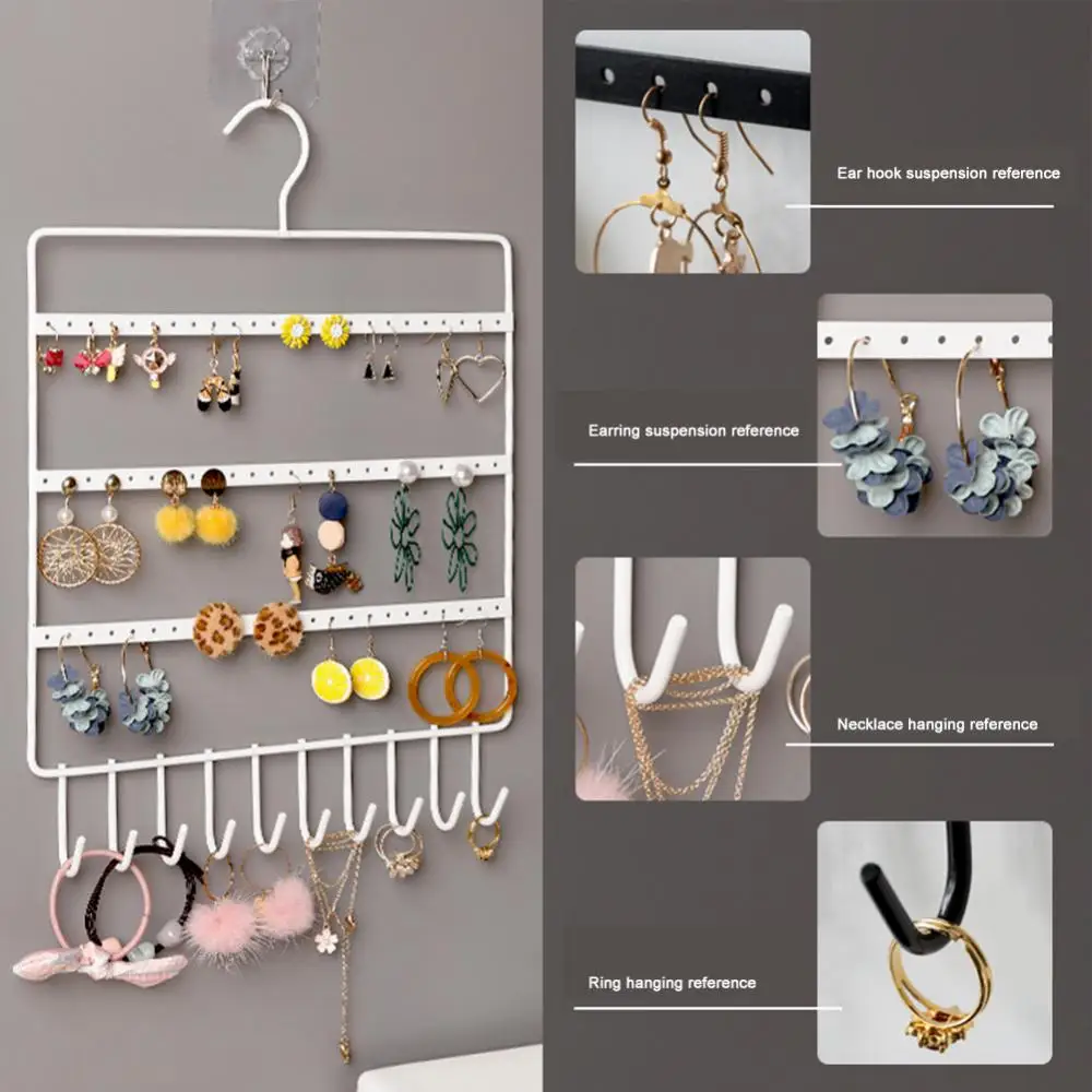 

New Earring Organizer Hanger Wall Mount Earrings Display Hanging Jewelry Organizer Small Holder Storage Bag For Women Girls Gift