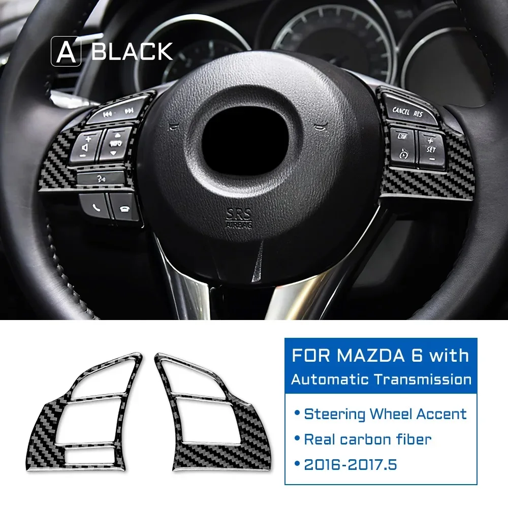 Натуральное мягкое углеродное волокно для Mazda 6 2016-2017 5 Автоматическая внутренняя