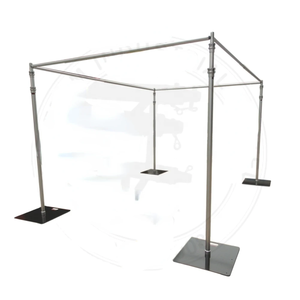 

Exhibition booth aluminum stand backdrop adjustable size pipe and drape