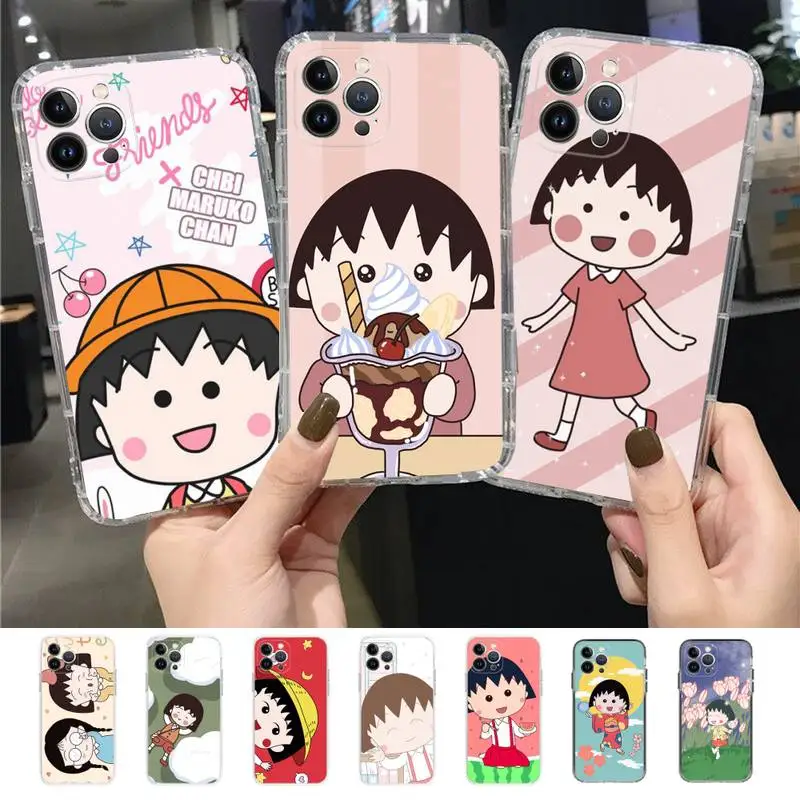 

Cartoon Chibi Maruko Chan Phone Case for iPhone 11 12 13 mini pro XS MAX 8 7 6 6S Plus X 5S SE 2020 XR case