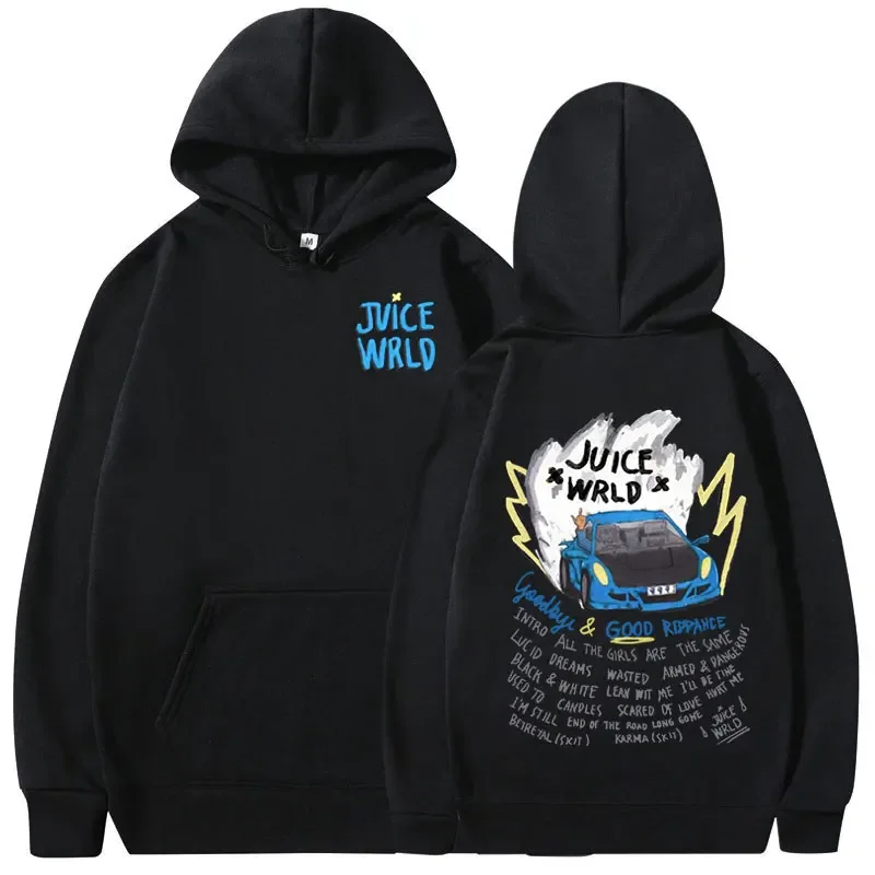 

Толстовка Rapper Juice Wrld с графическим изображением альбома, Мужские Женские винтажные толстовки в стиле хип-хоп с капюшоном, модные пуловеры большого размера в стиле High Street