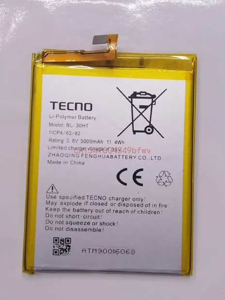 

3000mAh 3.8V Battery For TECNO BL-30HT Mobile Phone Batterie Bateria Replace Parts