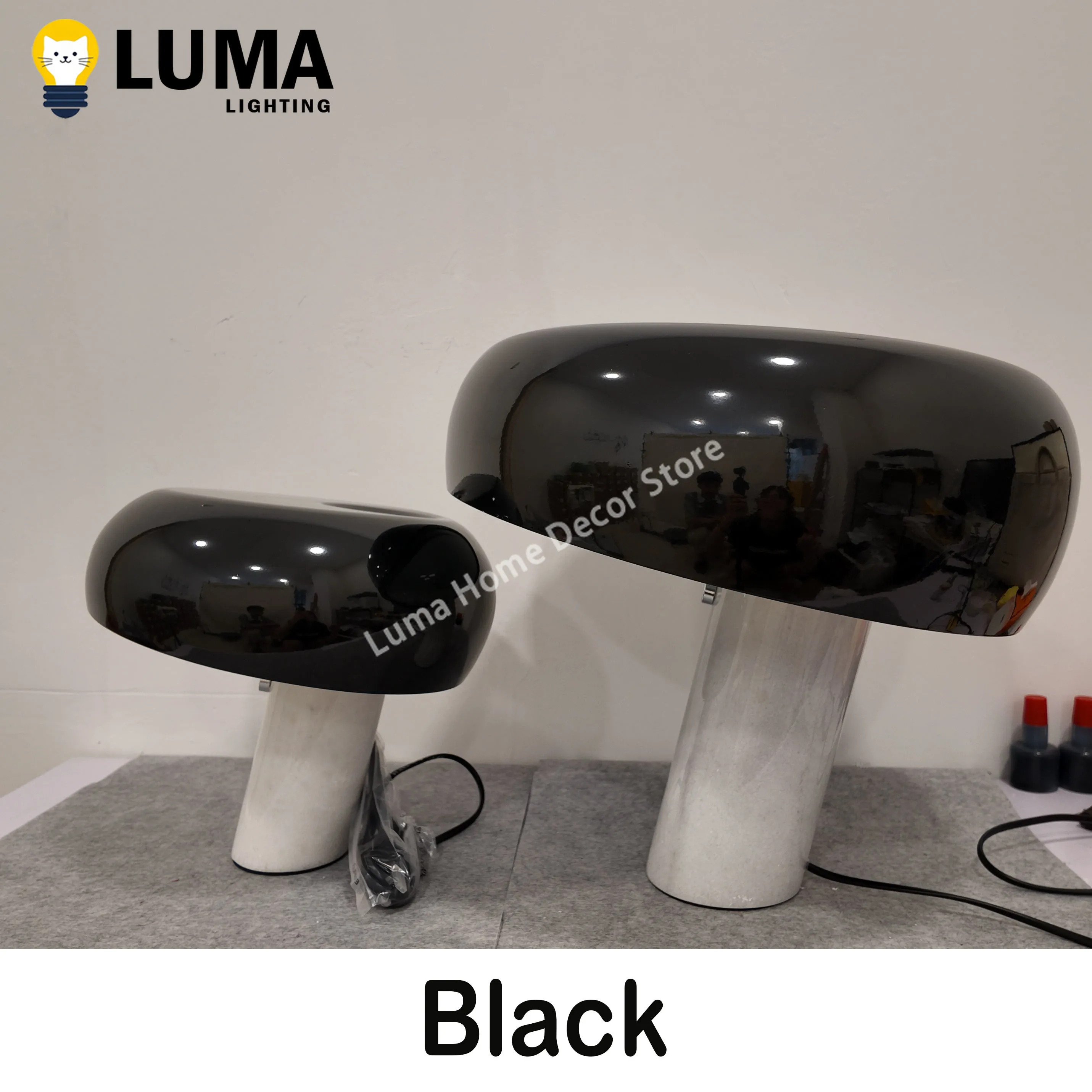 

Настольная лампа Luma из мрамора и стекла