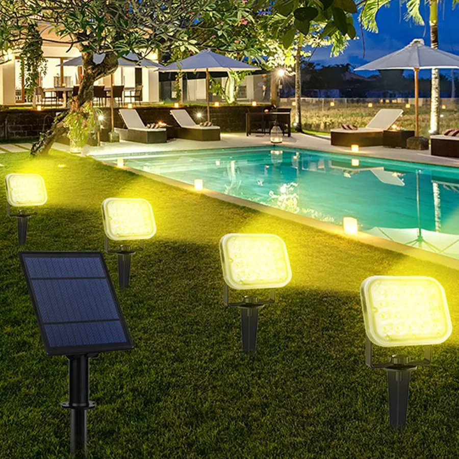 

Outdoor Solar Powered Spotlight Waterproof Solar Landscape Spot Light Villa Hotel Garden Tree Backyard Driveway Decor Lawn Lamp
