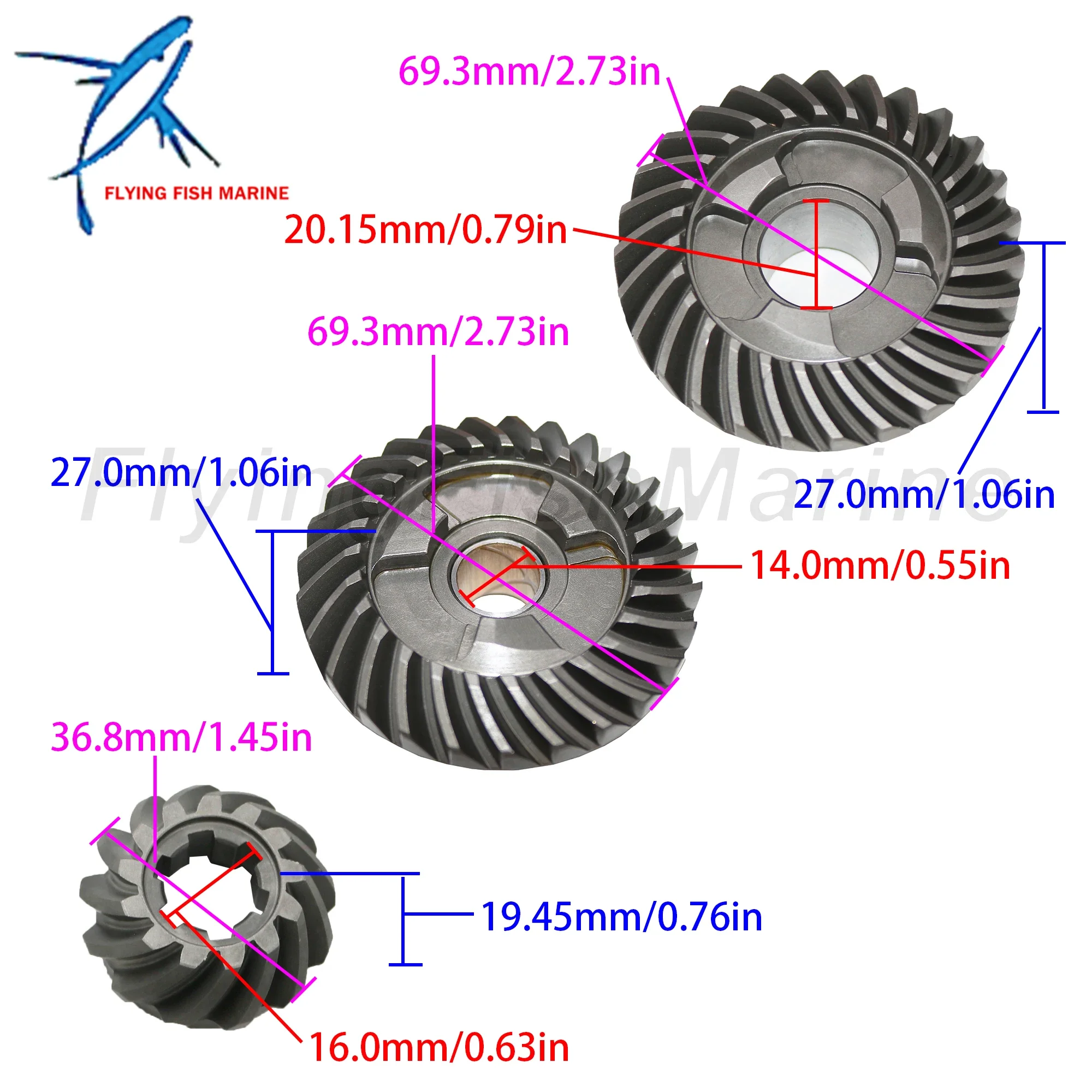 Подвесной мотор 61N-45551-00 Шестерня и 61N-45571-00 Реверс 61N-45560-10 Передняя шестерня для