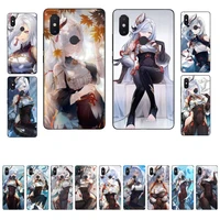 maiyaca genshin impact anime shenhe kinomo phone case for xiaomi mi 8 9 10 lite pro 9se 5 6 x max 2 3 mix2s f1