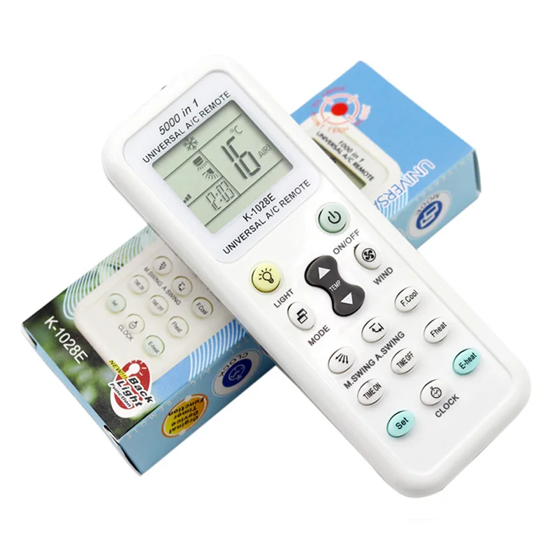 

Universal Wireless K-1028E AC Digital LCD Remote Control for Air Conditioner Comfortable Handle Feel, Convenient to use