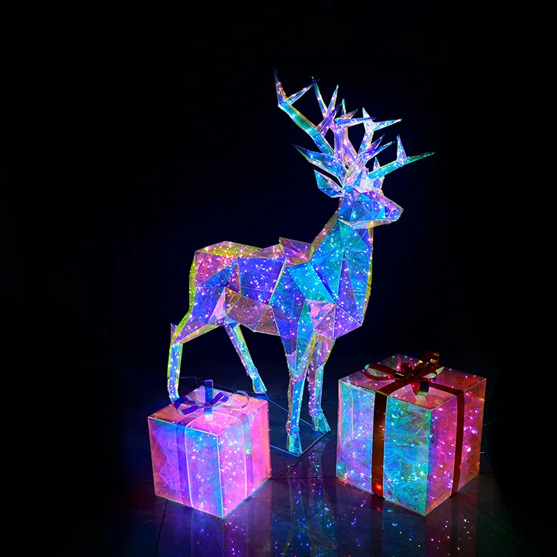 

Christmas Large-scale Decoration Magic Luminous Deer Christmas Elk Window Display Villa Park Theme Event Layout