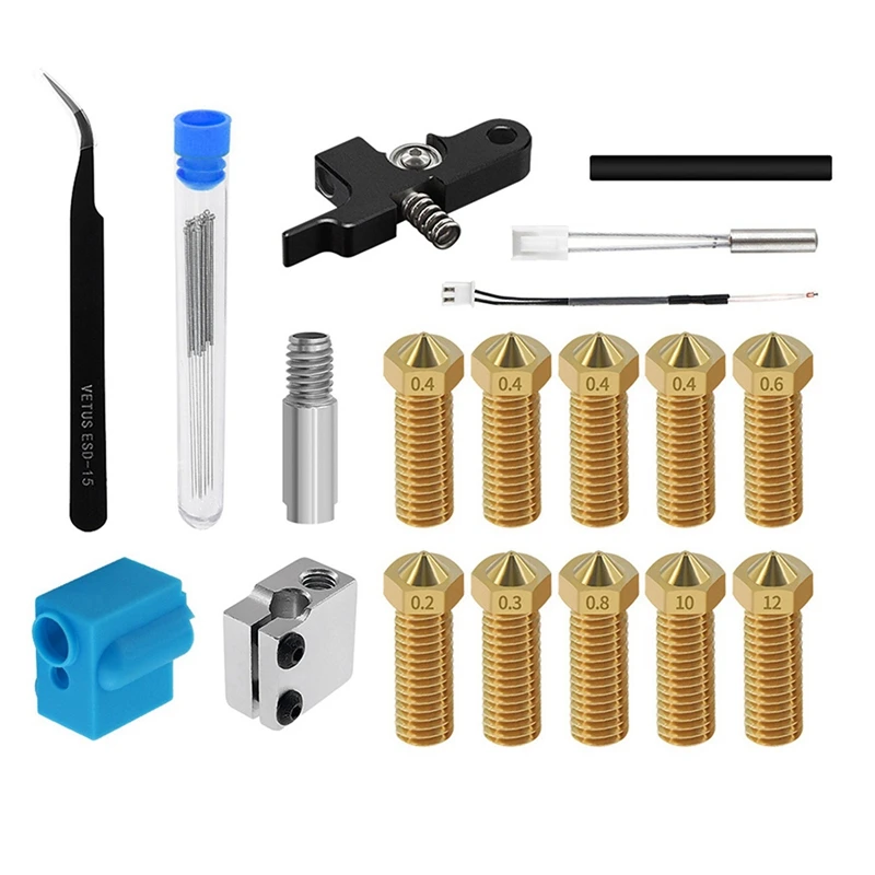 

Parts Replacement Nozzle Silicone Sleeve Thermistor Heating Tube Kit For Sidewinder X1 Genius 3D Printer