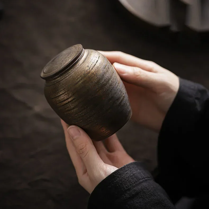 Чайник керамический позолоченный в стиле ретро маленький органайзер для