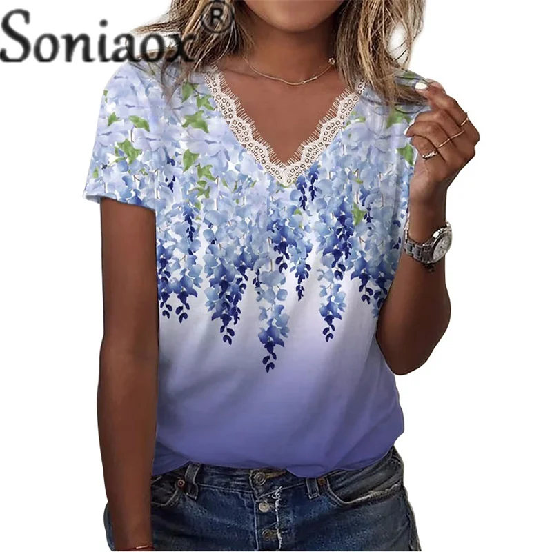 Женский кружевной топ с V-образным вырезом