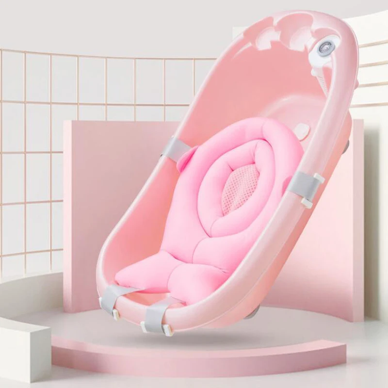 

Portable Baby Shower Air Cushion Bed Babies Infant Baby Bath Pad Non-Slip Mat Newborn Baby Safety Security Bath (only Mat))