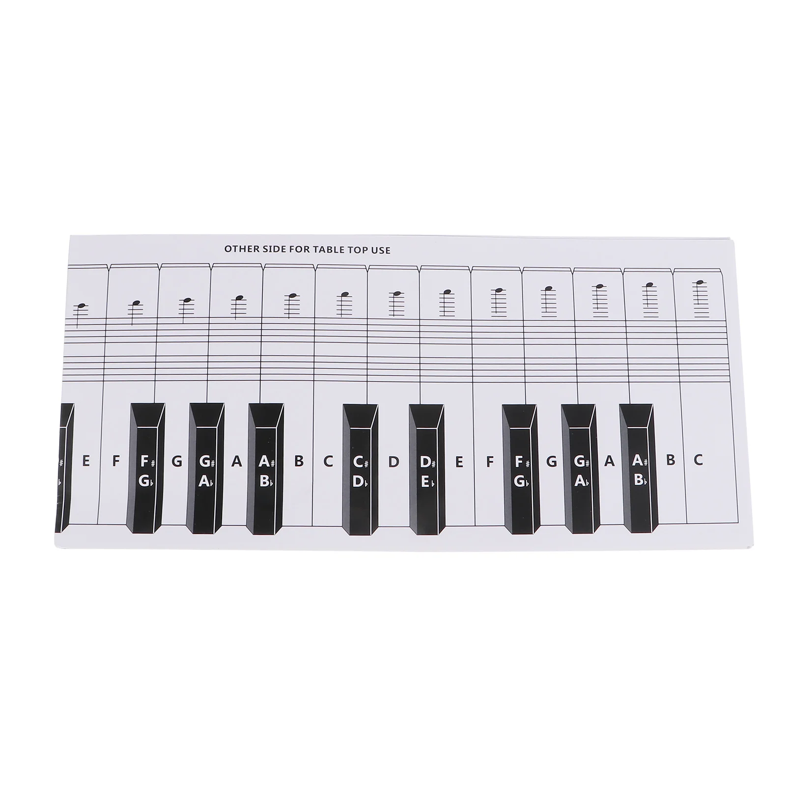 

1pc Hand-rolled Portable 88 Key Keyboard Guide Chart 88 Key Simulation Paper