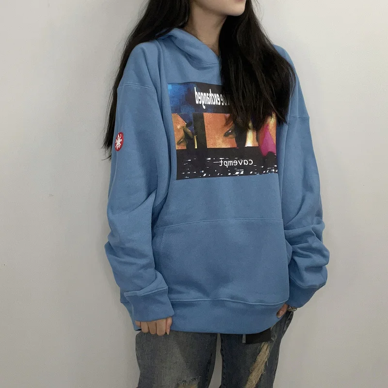 

Cavempt C.E Blue HOODY Men Woman 1:1 Top Quality Hoodie High Street Sweatshirts Cav Empt Pullover Streetwear