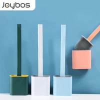 joybos silicone toilet brush with base flexible soft flat head bristles brush holder set bathroom cleaning tool wc accessories