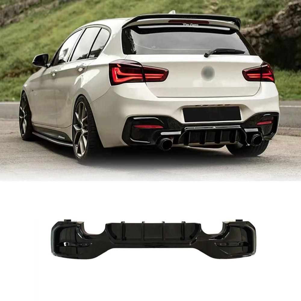 

Carbon Look Rear Lip Diffuser Spoiler for BMW 1 Series M Sport F20 F21 M135i M140i 2017-2018 Bumper ABS Gloss Black Car Styling