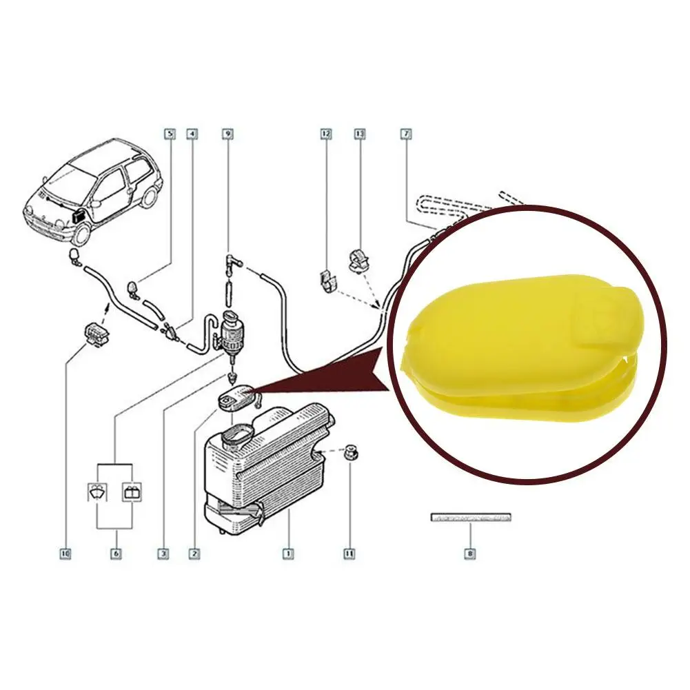8200226894 Омыватель лобового стекла автомобилей крышка резервуара для Renault Tracic Megane