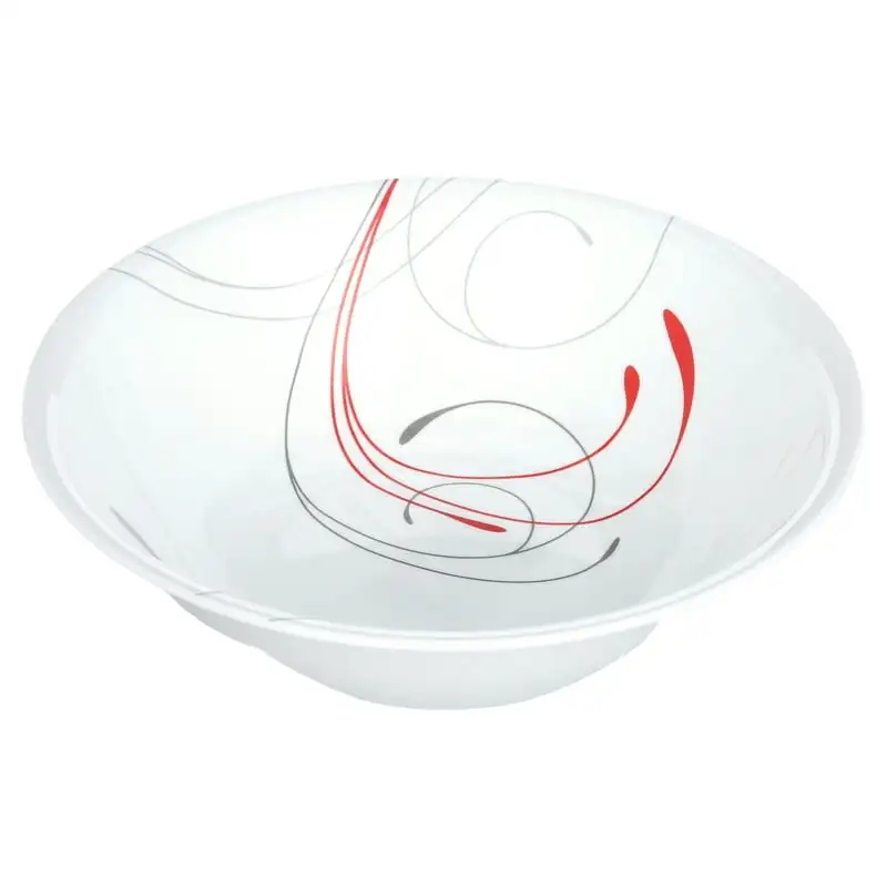 

2-quart Large Serving Bowl, Red and White Enamel plate Clear bowls Vajillas de porcelana Smiski plush Salad bowl lunch box Bowl