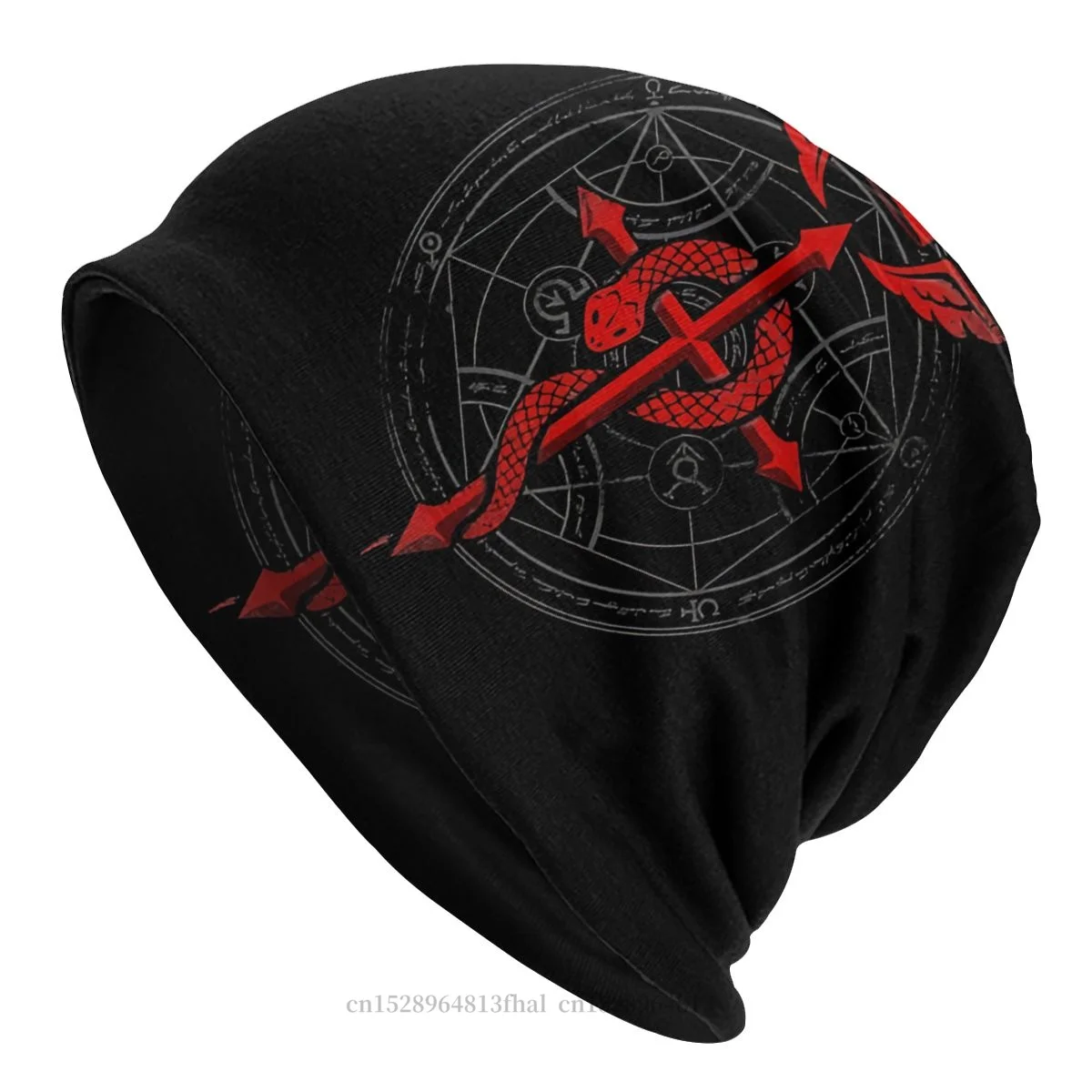 

Gothic Outdoor Beanie Hats Fullmetal Alchemist Flamel Thin Hat Bonnet Special Skullies Beanies Caps Men Women's Earmuffs