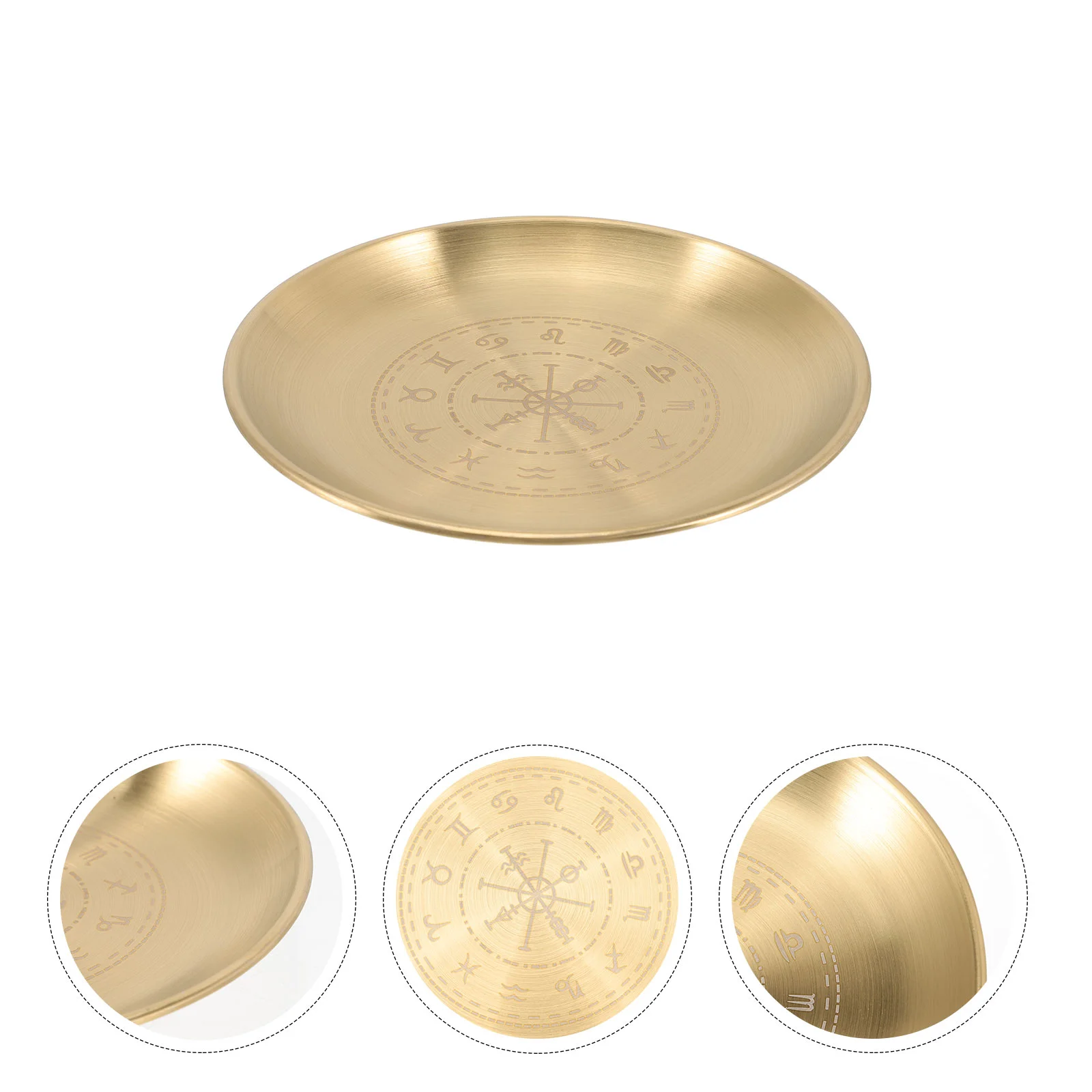 

Tray Holder Plate Table Decorative Dessert Metal Altar Stand Votive Serving Cup Platter Bowl Golden Pillar Footed Tarot Cake