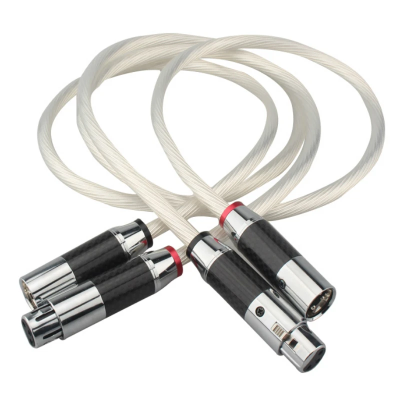 

Hi-Fi 5NOCC однокристальный серебристый Балансирующий кабель XLR, 3-контактный сбалансированный кабель XLR, соединитель xlr, аудио