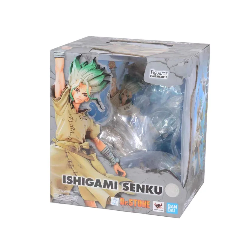 Игрушка Bandai Genuine Dr.STONE Anime Figure Ishigami Senkuu - действующий игровой набор для мальчиков и девочек, подарки для детей, собираемые орнаменты.