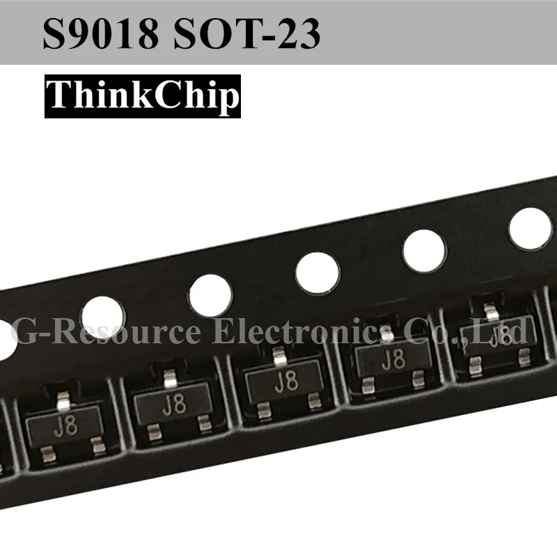(100 шт.) S9018 SOT-23 SMD NPN сигнальный транзистор (маркировка J8)
