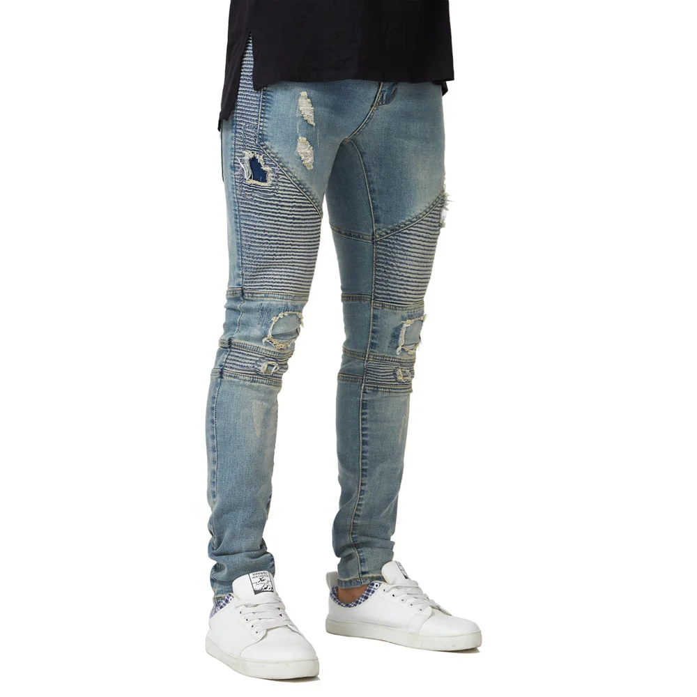 High Street Ripped Men's Jeans Streetwear Jeans Man's Trousers