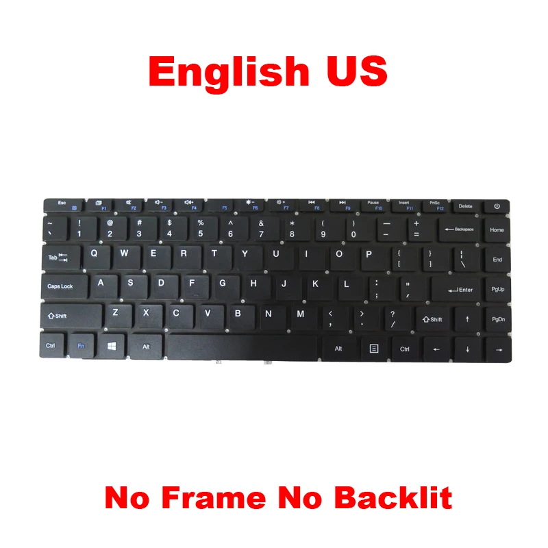 

Laptop NO Backlit Keyboard For MB3181017 XK-HS305 GWTN141-2 GWTN141-3 GWTN141-4 X318C N14RP9 5CS9 X317H English US NO Frame